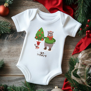 Body Fêtes de Noël Soyez Joyeux Bear Tree
