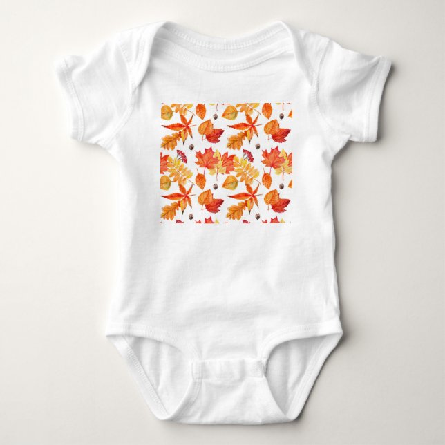Body Feuilles d'aquarelle, motif naturel transparent. (Devant)