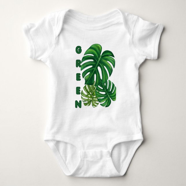 Body Feuilles de Monstera Vertes (Devant)