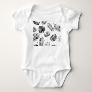 Body Feuilles de palmier noir : vintage sans soudure.