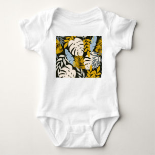 Body Feuilles tropicaux : motif vintage foncé.