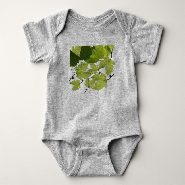 Body Feuilles Vertes de Vigne de Raisin (Devant)