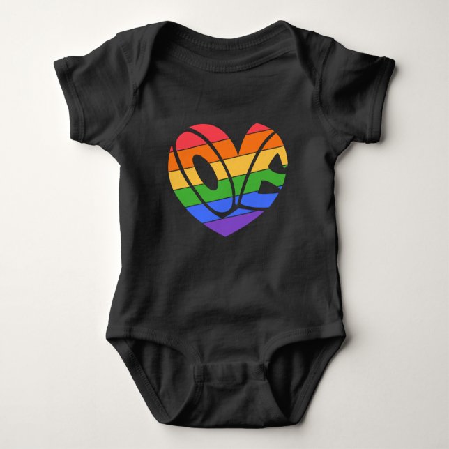 Body Fierté arc-en-ciel LGBTQ I Love My Dads Baby Bodys (Devant)