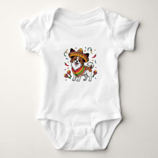 Body Fiesta Papillon Chien portant Sombrero et Sarape