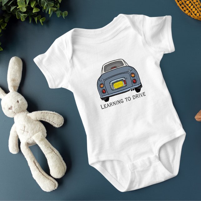 Body Figarations Learning to Drive Little Car Driver (Cute baby bodysuit for your little car enthusiast)