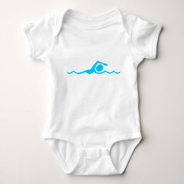 Body Figure de natation - Bleu ciel (Devant)