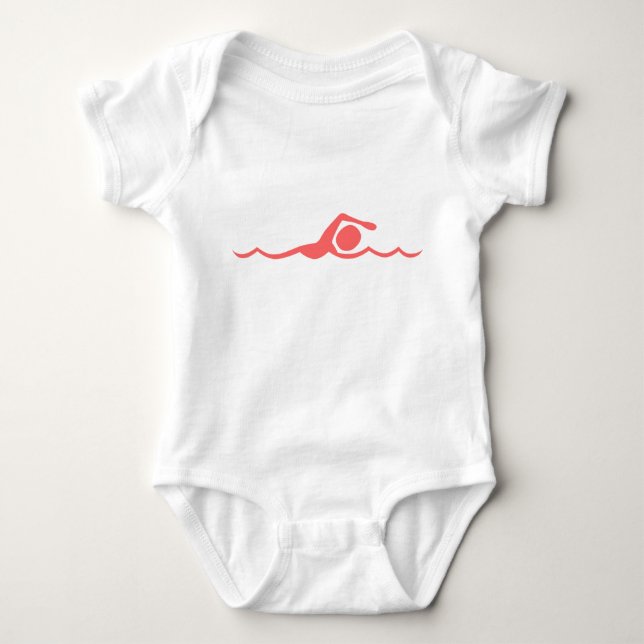 Body Figure de natation - Rose Tropical (Devant)