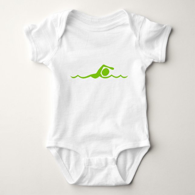 Body Figure de natation - Vert Martien (Devant)