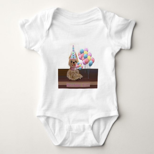 Body "Fille d'anniversaire" Bodysuit pour bébé d'annive (Devant)