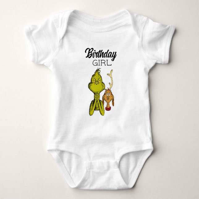 Body Fille d'anniversaire Grinch Tableau (Devant)