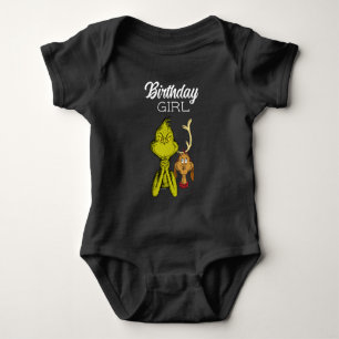 Body Fille d'anniversaire Grinch tableau noir