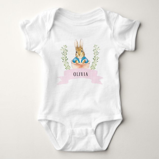 Body Fille Peter Rabbit Coutume rose (Devant)
