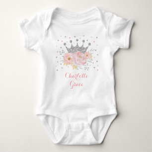 Body Fille Rose Blush Silver Floral Princess Crown