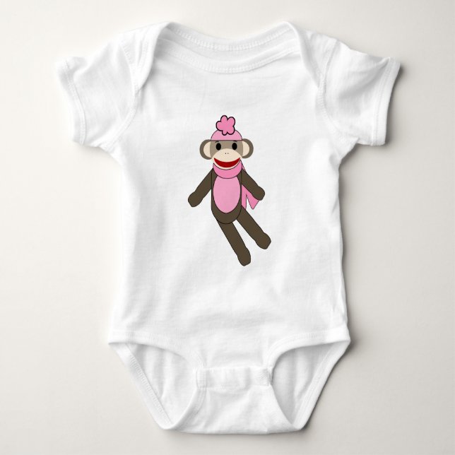Body fille singe sock (Devant)