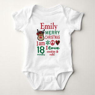 Body Filles Chemise de Noël Filles 2e Bodysuit de Noël