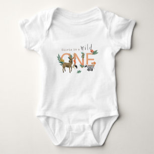 Body Filles mignonne Wild One Woodland 1er anniversaire