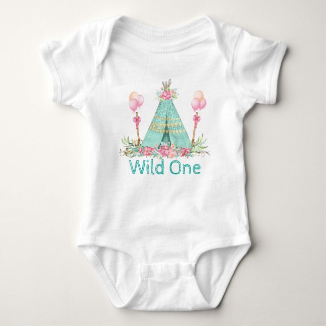 Body Filles Wild One Birthday Shirts (Devant)