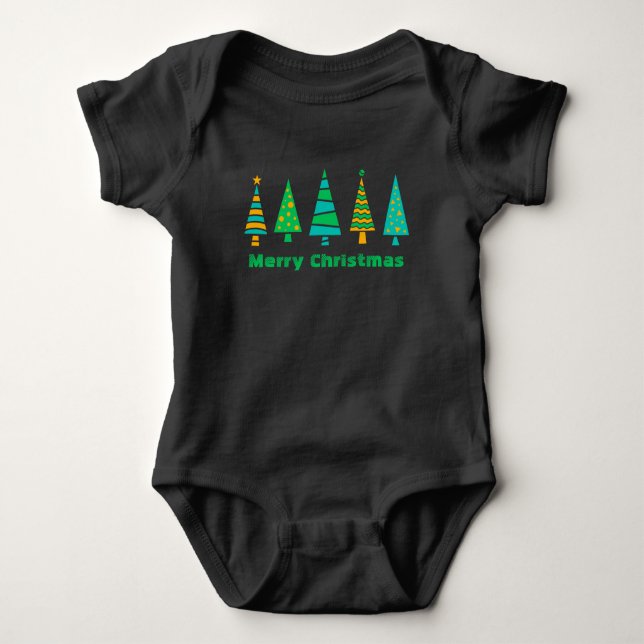 Body Fir Trees Noël Baby Bodysuit (Devant)
