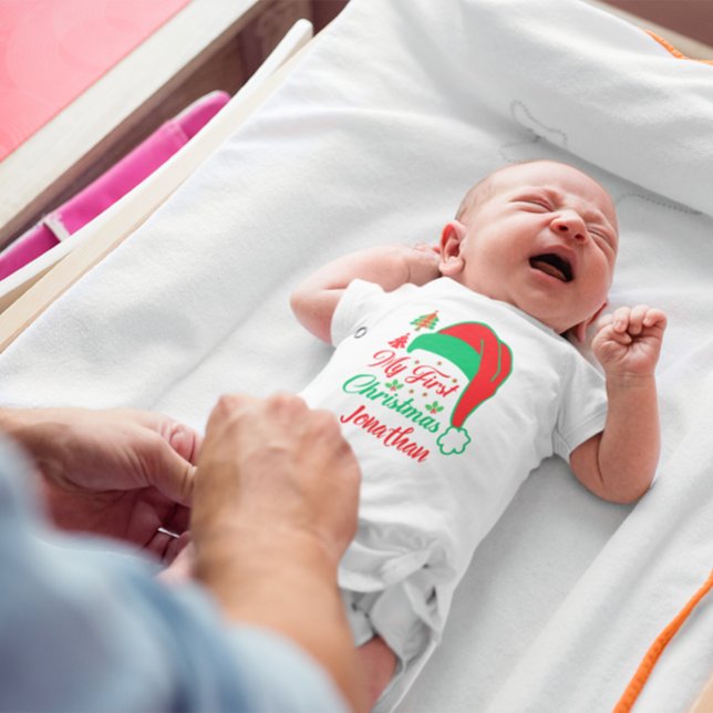 Body First Christmas Tree du bébé personnalisé Chapeau  (Créateur téléchargé)