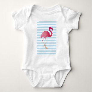 Body Flamant, blue and white stripes