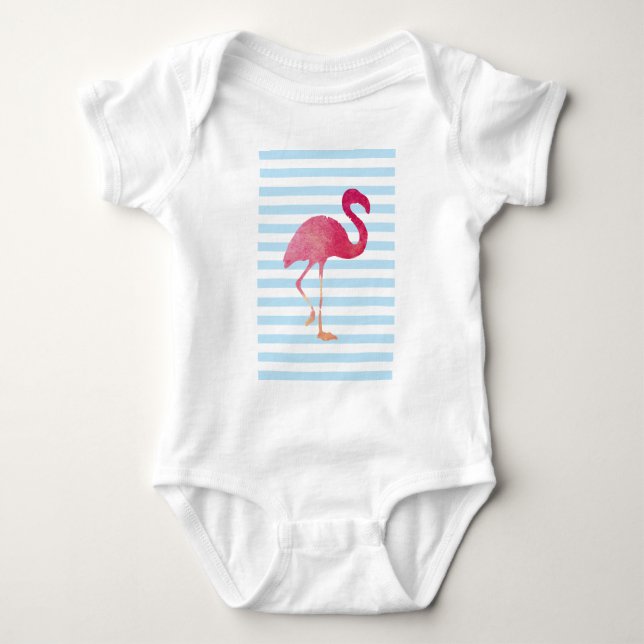 Body Flamant, blue and white stripes (Devant)