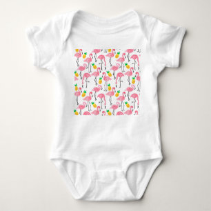 Body Flamant rose aquarelle et ananas : Ensemble tropic