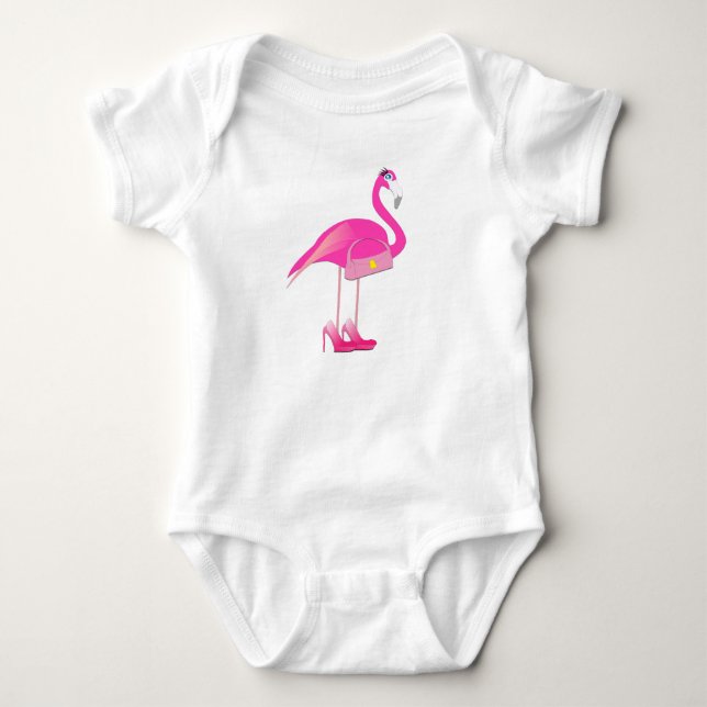 Body Flamant rose bébé Gerber Cotton (Devant)