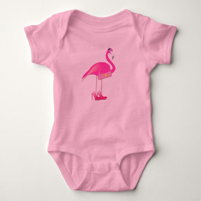 Body Flamant rose Bébé Tutu Bodysuit (Devant)