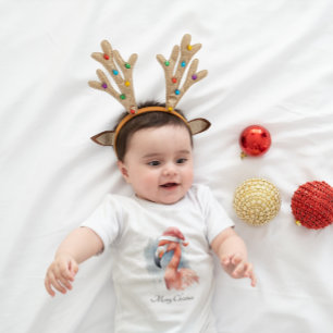 Body Flamant rose de Noël, personnalisable