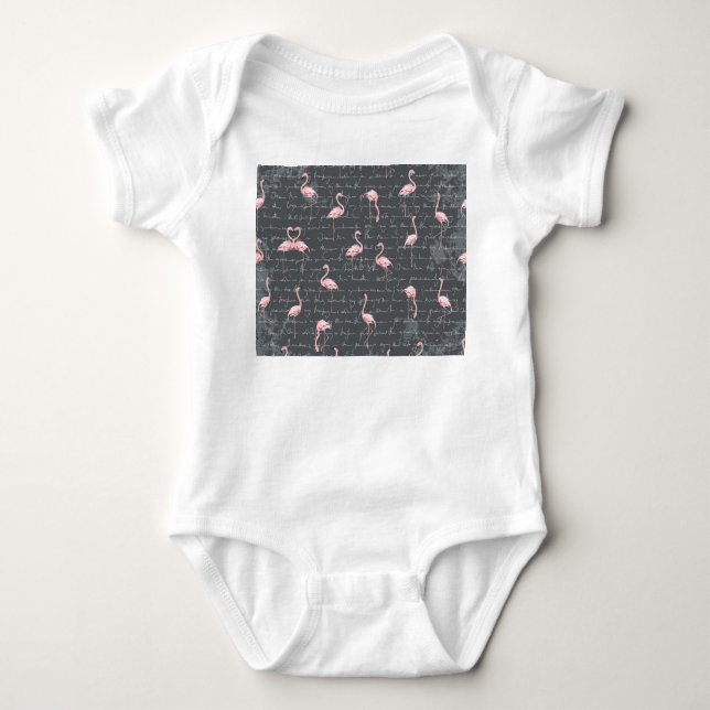 Body Flamant rose : Gris foncé Vintage. (Devant)