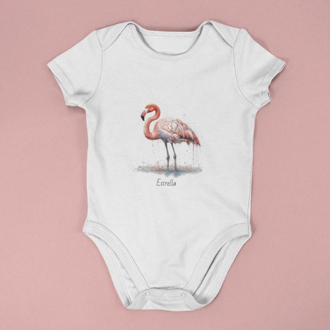 Body Flamant rose rose coloré, personnalisable (Créateur téléchargé)