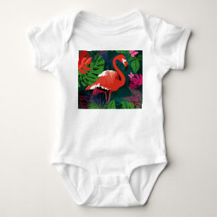 Body Flamant rose rose : Harmonie des papillons tropica