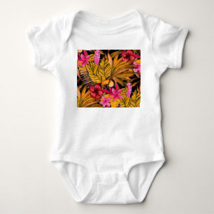Body Flamant rose tropical : Hibiscus Motif d'été