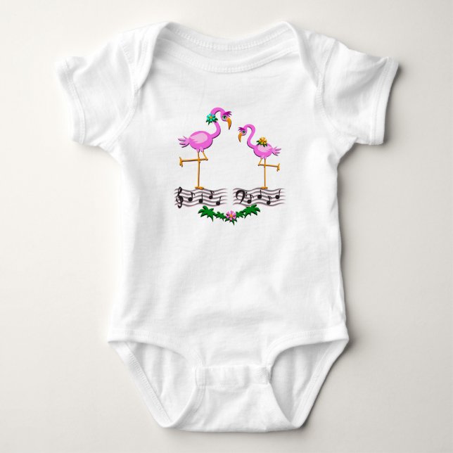 Body Flamants roses de danse (Devant)