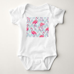Body Flamants roses gris clair : Vintage tropical.