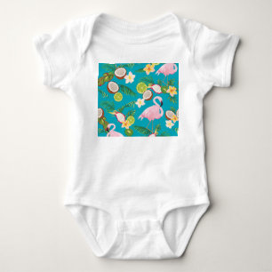 Body Flamants roses roses : Tropical Seamless Motif
