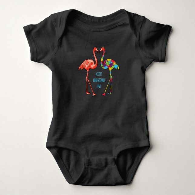 Body Flamingo | Accept Understand Love Autism Flamingo (Devant)