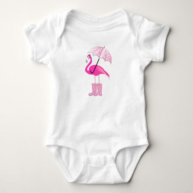 Body Flamingo - Bodysuit bébé en jersey (Devant)