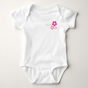 Body Fleur avec nom - Enfant