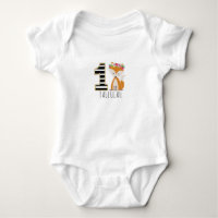 Fleur Baby Fox Stripes Premier Anniversaire Chemis