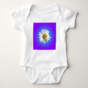 Body Fleur de marguerite blanche dégradé floral bleu vi