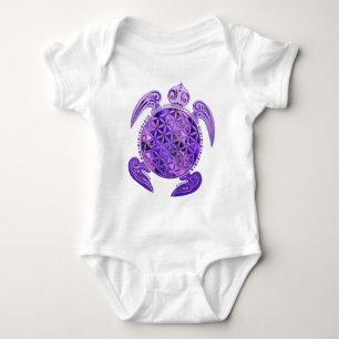 Body Fleur de vie / Blume des Lebens - tortue violet