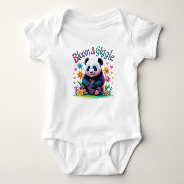 Body Fleur et gigle bébé panda un an tenue (Devant)