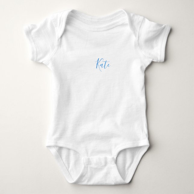 Body Fleur pastel orange bleue ajouter nom cadeau rétro (Devant)