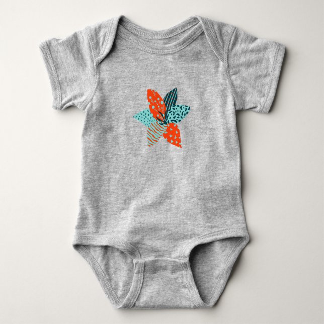 Body Fleur patchwork Été Enfants Filles (Devant)