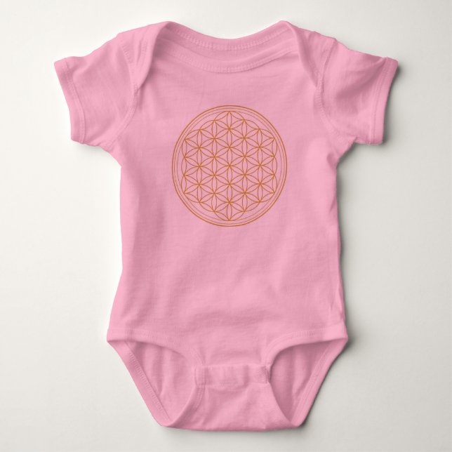 Body Fleur Rose De Vie Bébé Jersey Bodysuit (Devant)