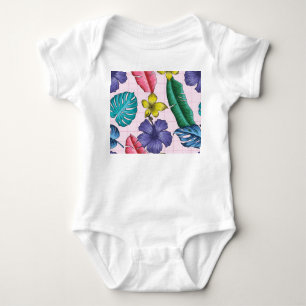 Body Fleur tropicale : motif feuille sans soudure