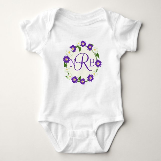 Body Fleur Wreath Monogramme violet (Devant)