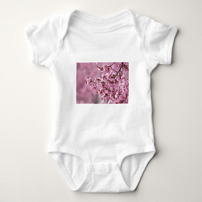 Body Fleurs de Cerisier Sakura Pastel Rose Calquees (Devant)