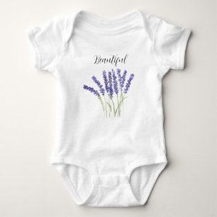 Body Fleurs de lavande Aquarelle florale violette Migno